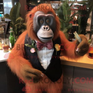 Orangutang maskot kostume...