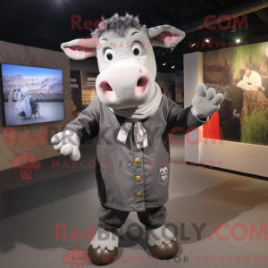 Graue Kuh Maskottchen...