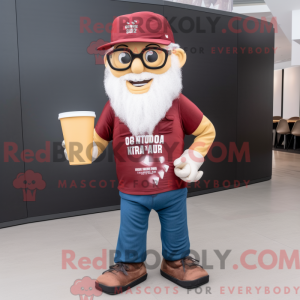 Maroon Pop Corn maskot...