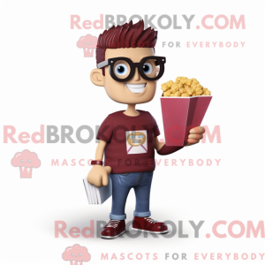 Maroon Pop Corn maskot...