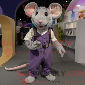 Purple Rat mascot costume...