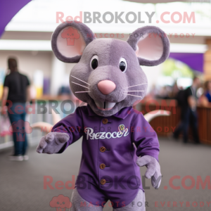 Purple Rat mascot costume...