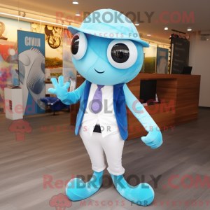 Sky Blue Squid mascot...