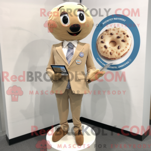 Tan Bagels maskotdraktfigur...