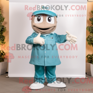 Teal Doctor mascottekostuum...