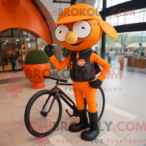 Orange Unicyclist maskot...