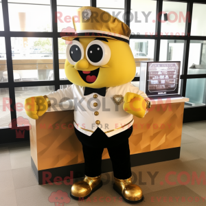 Guld bryllupskage maskot...