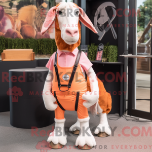 Peach Boer Goat mascot...