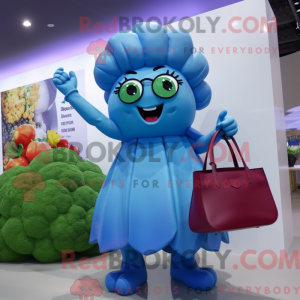 Sky Blue Broccoli mascot...