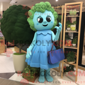 Sky Blue Broccoli mascot...