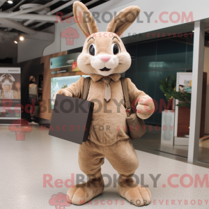 Tan Wild Rabbit mascot...