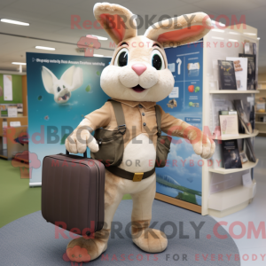 Tan Wild Rabbit maskot...