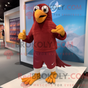 Maroon Gull mascottekostuum...