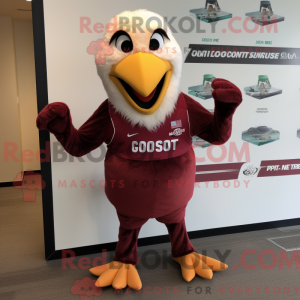 Maroon Gull mascot costume...