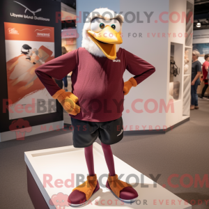 Maroon Gull mascot costume...