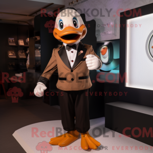 Brown Goose mascot costume...