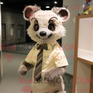 Beige Civet mascot costume...