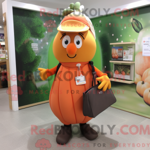 Olive Orange mascot costume...