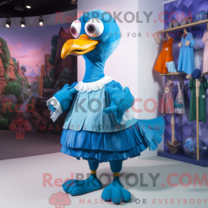 Blue Dodo Bird maskot...