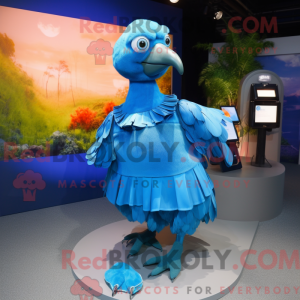 Blue Dodo Bird mascot...