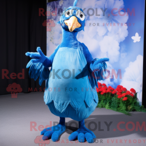 Blue Dodo Bird maskot...