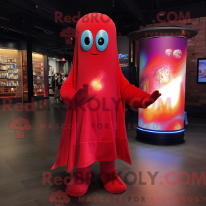 Red Ghost mascot costume...