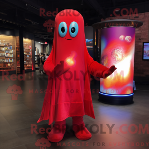 Red Ghost maskot kostume...