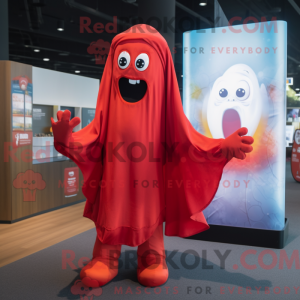 Red Ghost mascot costume...