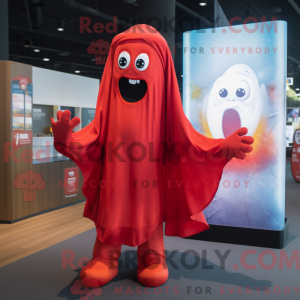 Red Ghost-mascottekostuum...