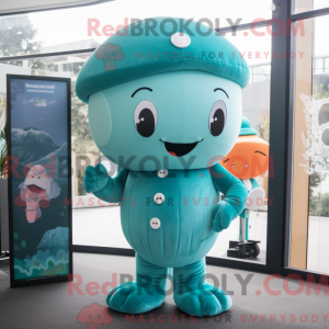 Teal Jellyfish mascot...