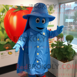 Blå tomat maskot kostume...