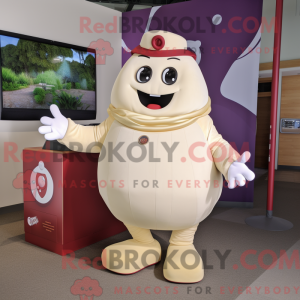 Cream Plum maskot kostume...