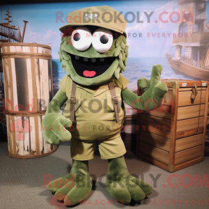 Oliven Kraken maskot...