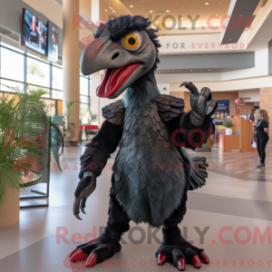 Black Utahraptor mascot...