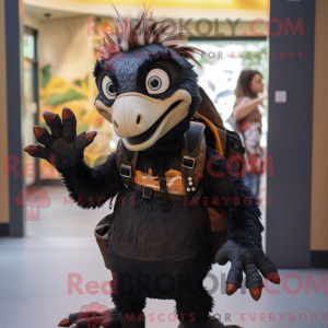 Black Utahraptor mascot...