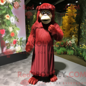 Maroon Orangutan mascot...