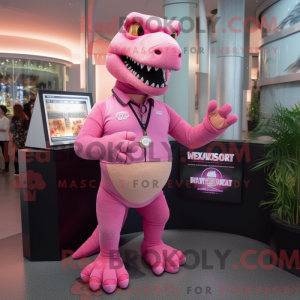 Pink Tyrannosaurus mascot...