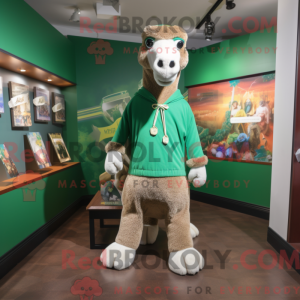 Green Camel mascot costume...