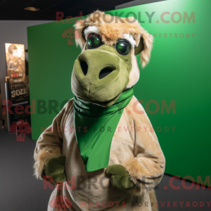 Green Camel mascot costume...