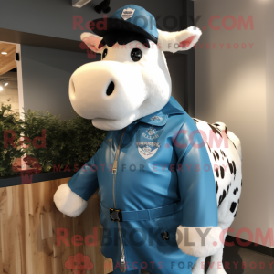 Blue Hereford Cow maskot...