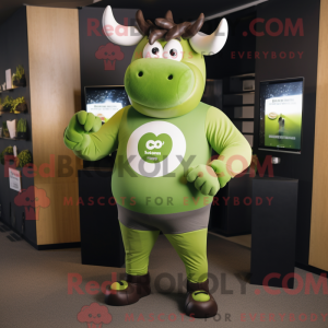 Olive Bull-maskotdraktfigur...