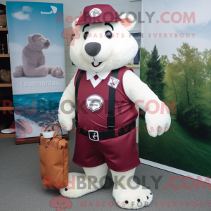 Maroon Ermine mascot...