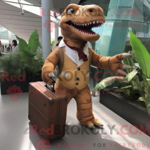 Brown Tyrannosaurus mascot...