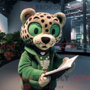 Green Jaguar mascot costume...