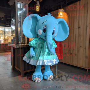 Cyan Elephant mascot...