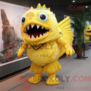 Yellow Piranha mascot...