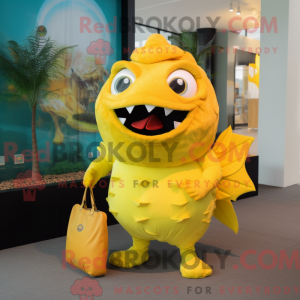 Yellow Piranha mascot...