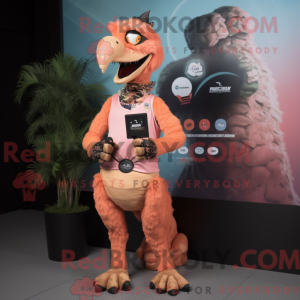 Peach Utahraptor mascot...