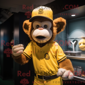 Gold Monkey maskot kostume...