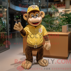 Gold Monkey mascot costume...